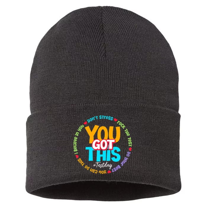 Test Day Rock The Test Teacher Testing Day You Got This Sustainable Knit Beanie