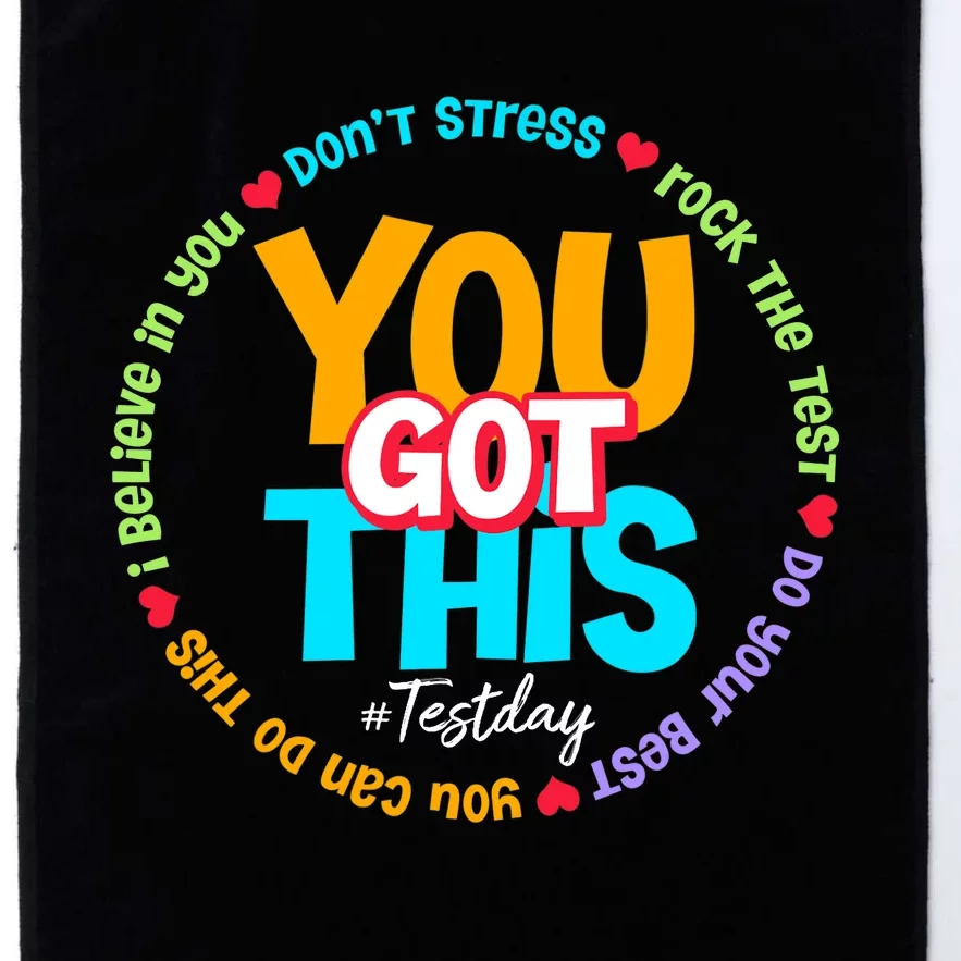 Test Day Rock The Test Teacher Testing Day You Got This Platinum Collection Golf Towel