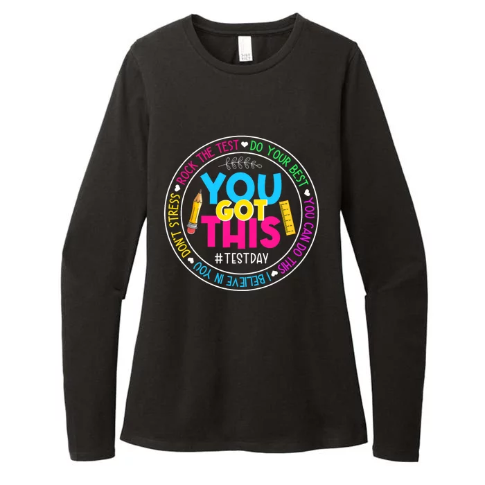 Test Day Rock The Test Teacher Testing Day You Got This Womens CVC Long Sleeve Shirt