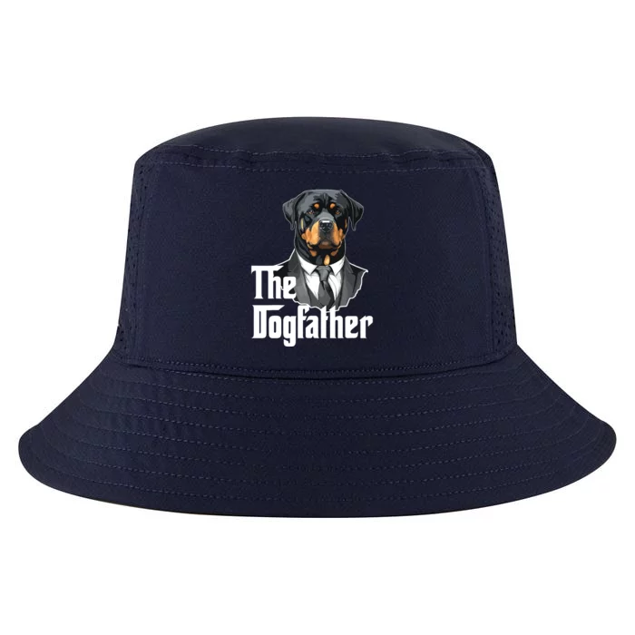 The Dogfather Rottweiler Dad Rotti Papa Funny Dog Owner Cool Comfort Performance Bucket Hat