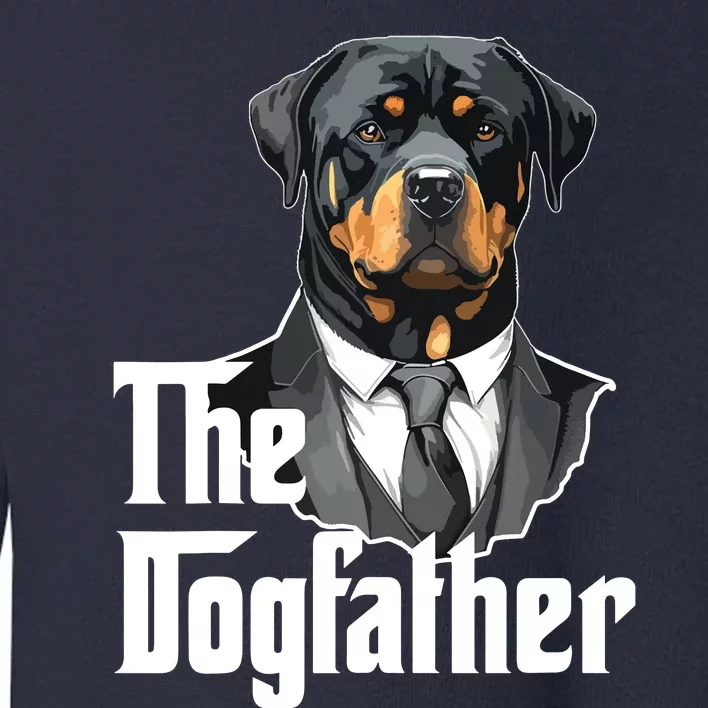 The Dogfather Rottweiler Dad Rotti Papa Funny Dog Owner Toddler Sweatshirt