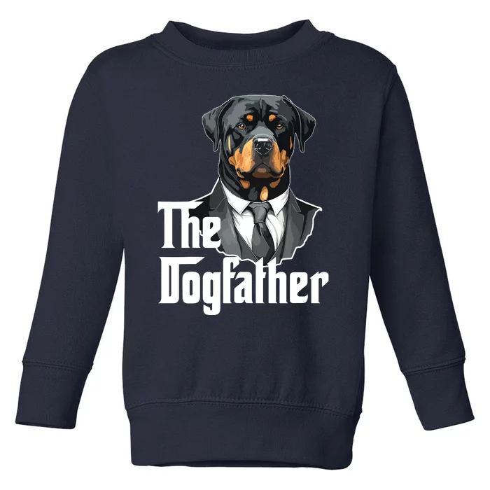 The Dogfather Rottweiler Dad Rotti Papa Funny Dog Owner Toddler Sweatshirt