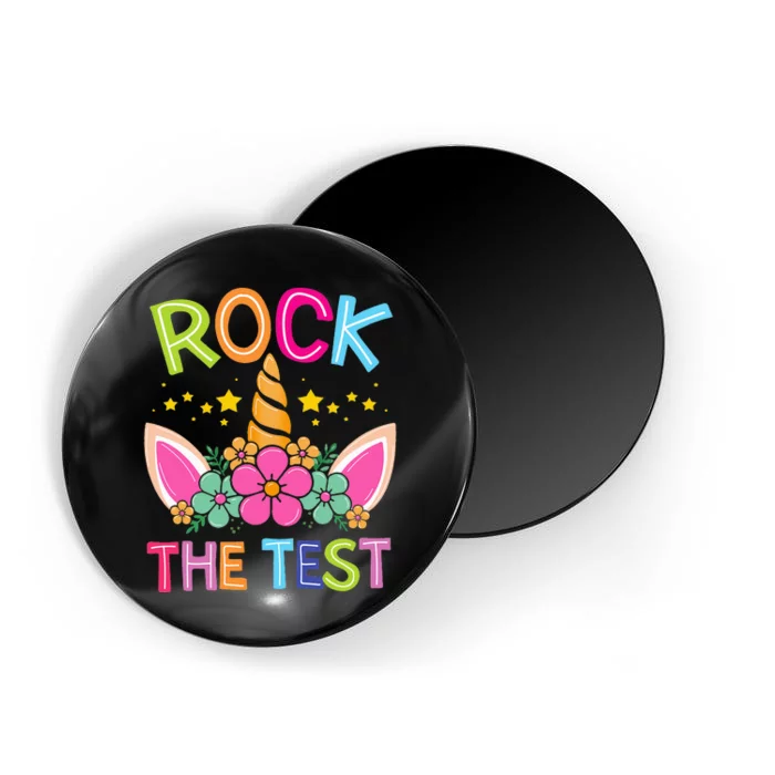 Test Day Rock The Test Teacher Testing Day Unicorn Teacher Magnet