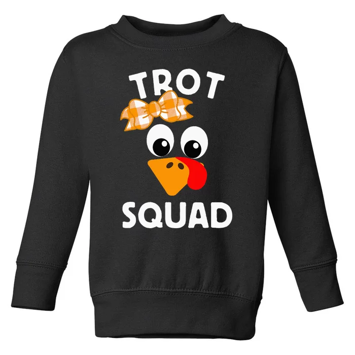 Thanksgiving Day Running Turkey Trot Squad Toddler Sweatshirt