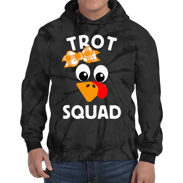 Thanksgiving Day Running Turkey Trot Squad Tie Dye Hoodie