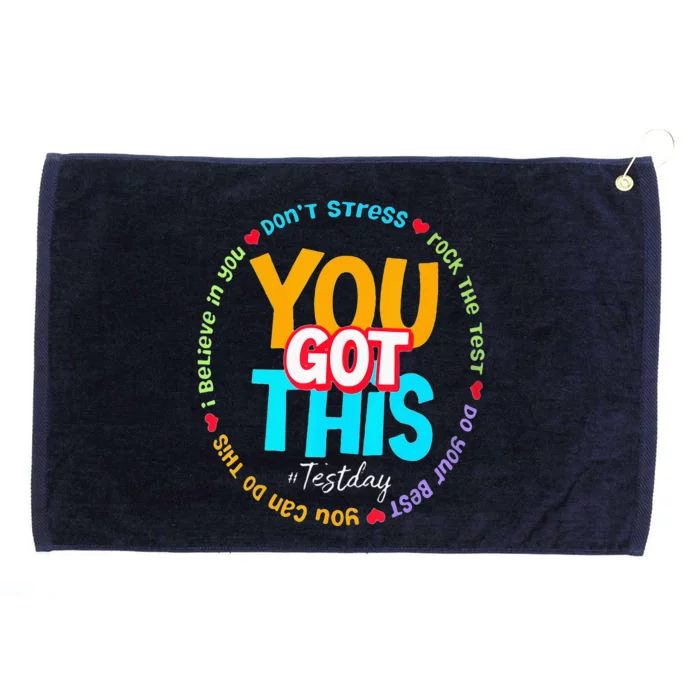 Test Day Rock The Test Teacher Testing Day You Got This Grommeted Golf Towel