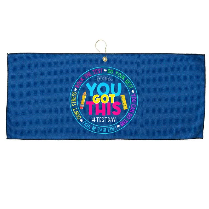 Test Day Rock The Test Teacher Testing Day You Got This Large Microfiber Waffle Golf Towel