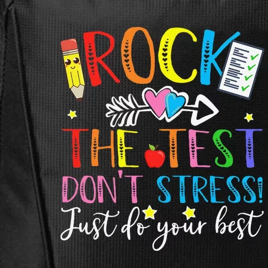 Test Day Rock The Test Teacher Testing Day City Backpack