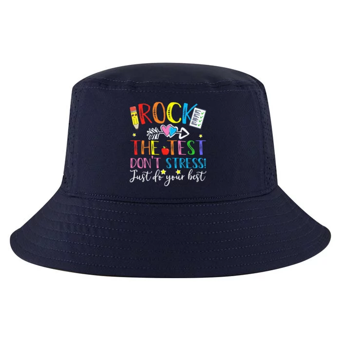 Test Day Rock The Test Teacher Testing Day Cool Comfort Performance Bucket Hat