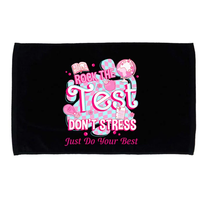 Testing Day Rock The Test Motivational For Teacher Student Microfiber Hand Towel