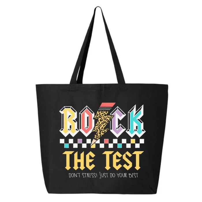 Test Day Rock The Test Dont Stress Just Do Your Best Student 25L Jumbo Tote