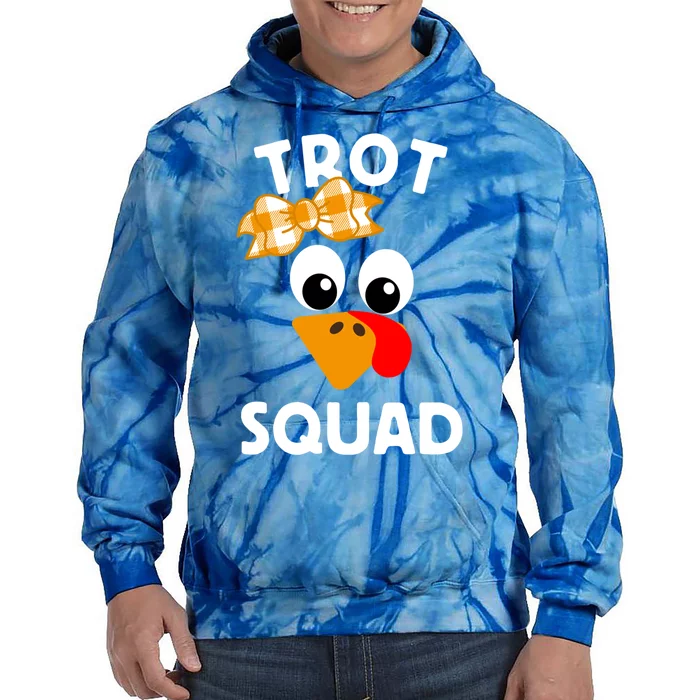 Thanksgiving Day Running Turkey Trot Squad Gift Tie Dye Hoodie