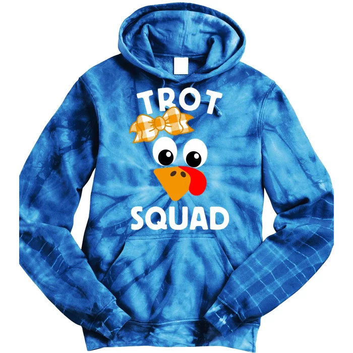 Thanksgiving Day Running Turkey Trot Squad Gift Tie Dye Hoodie