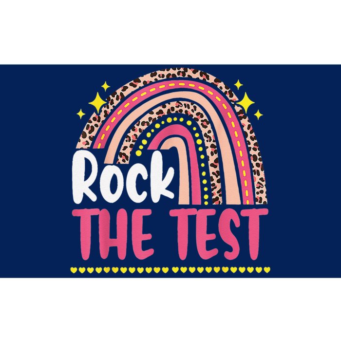 Test Day Rock The Test Teacher Testing Day Rainbow Leopard Bumper Sticker