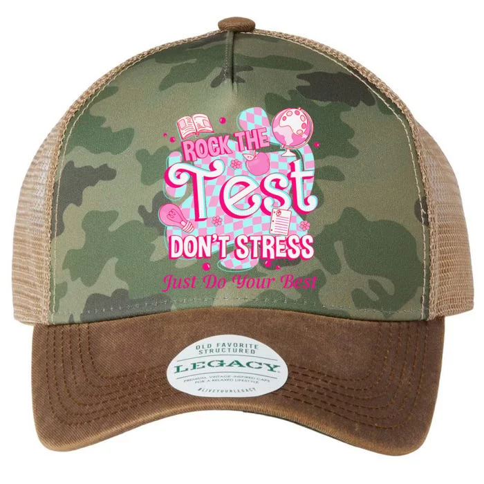 Testing Day Rock The Test Motivational For Teacher Student Legacy Tie Dye Trucker Hat