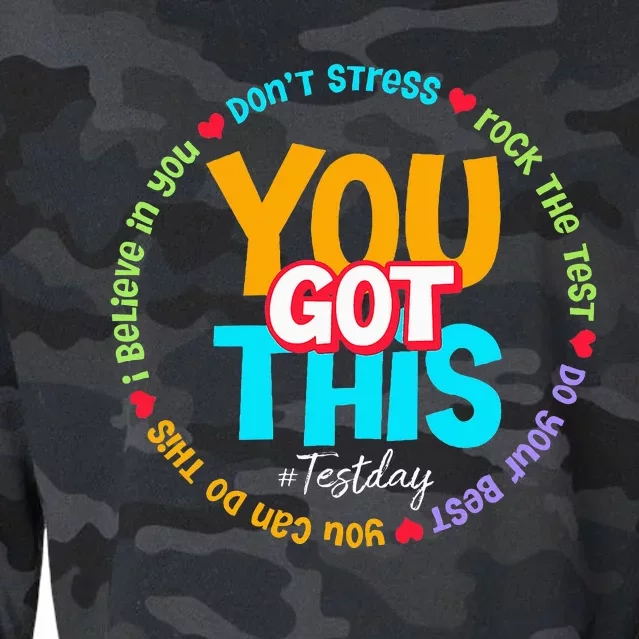 Test Day Rock The Test Teacher Testing Day You Got This Cropped Pullover Crew