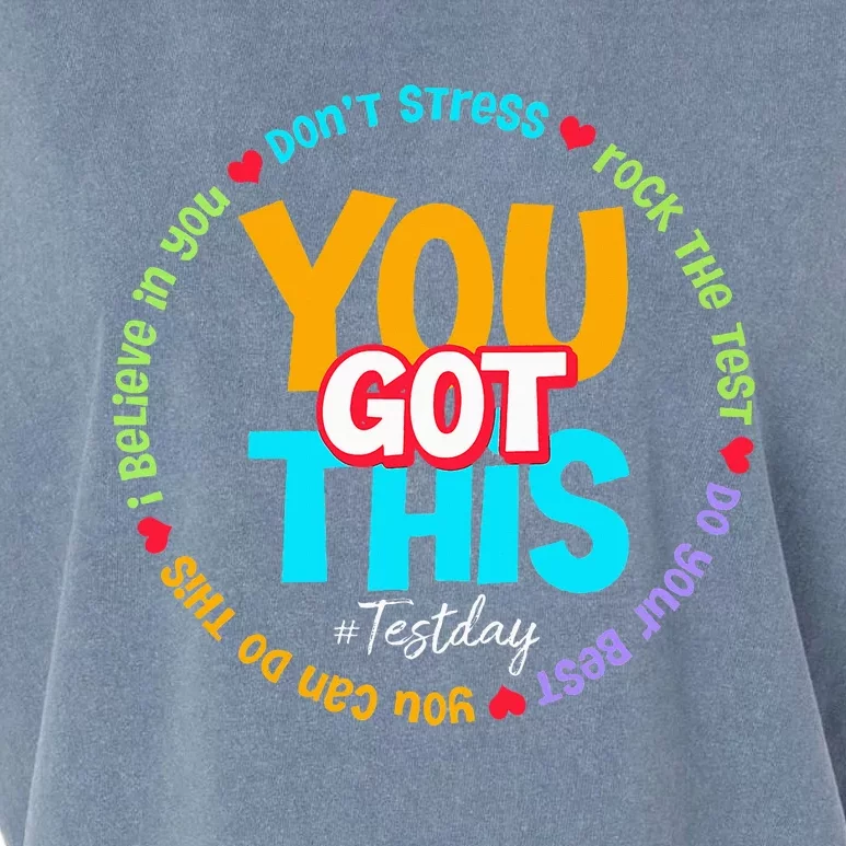 Test Day Rock The Test Teacher Testing Day You Got This Garment-Dyed Women's Muscle Tee