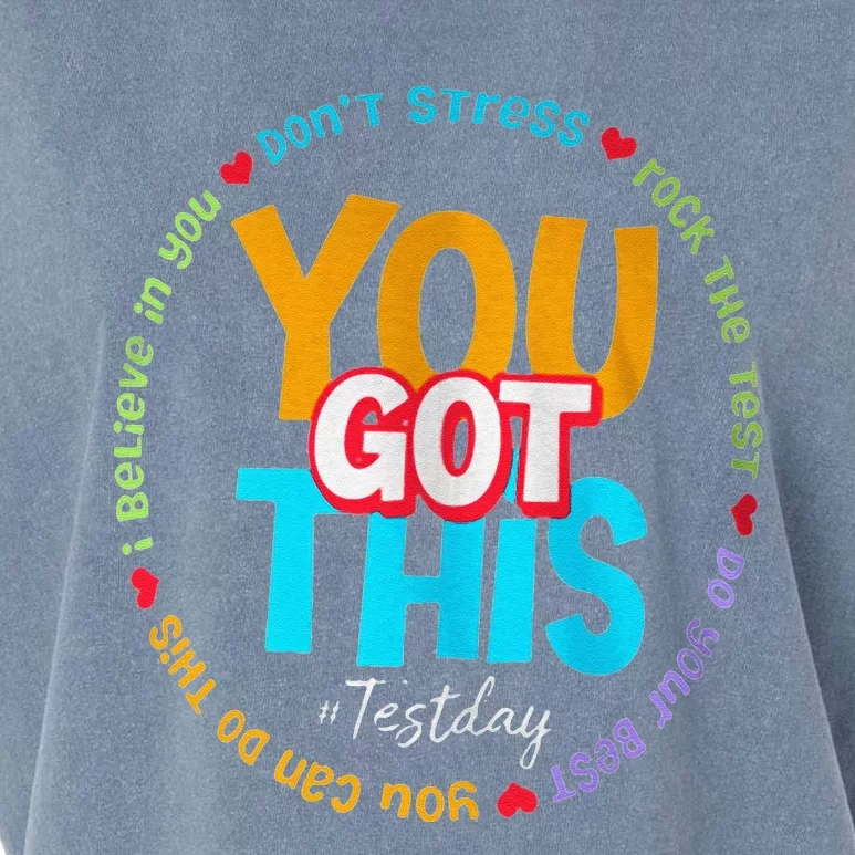 Test Day Rock The Test Teacher Te Day You Got This Garment-Dyed Women's Muscle Tee