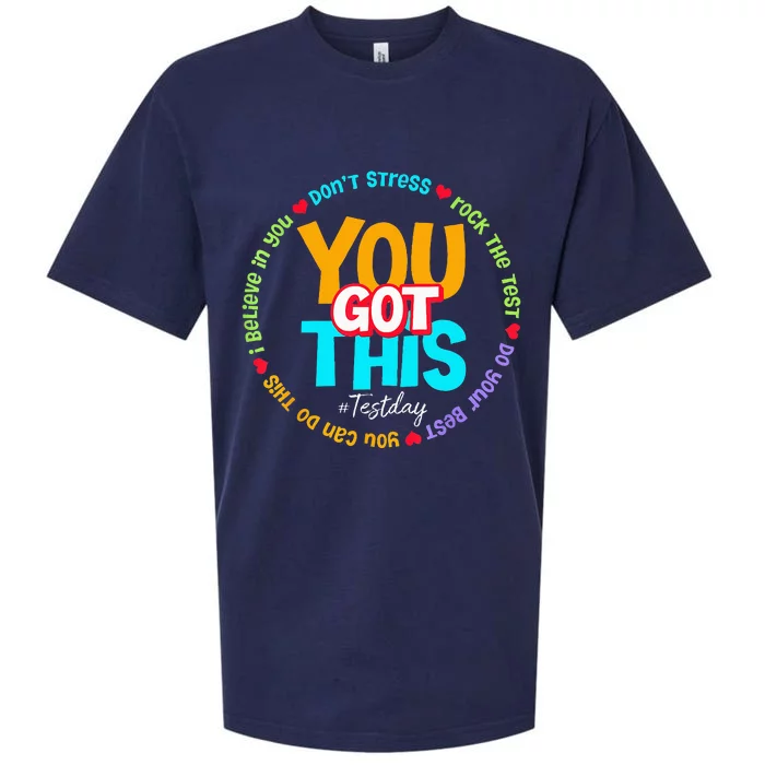 Test Day Rock The Test Teacher Testing Day You Got This Sueded Cloud Jersey T-Shirt