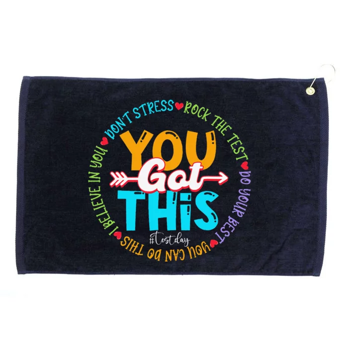 Test Day Rock The Test Teacher Testing Day You Got This Grommeted Golf Towel