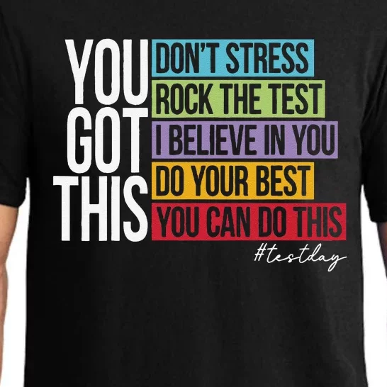 Test Day Rock The Test Teacher Testing Day You Got This Pajama Set