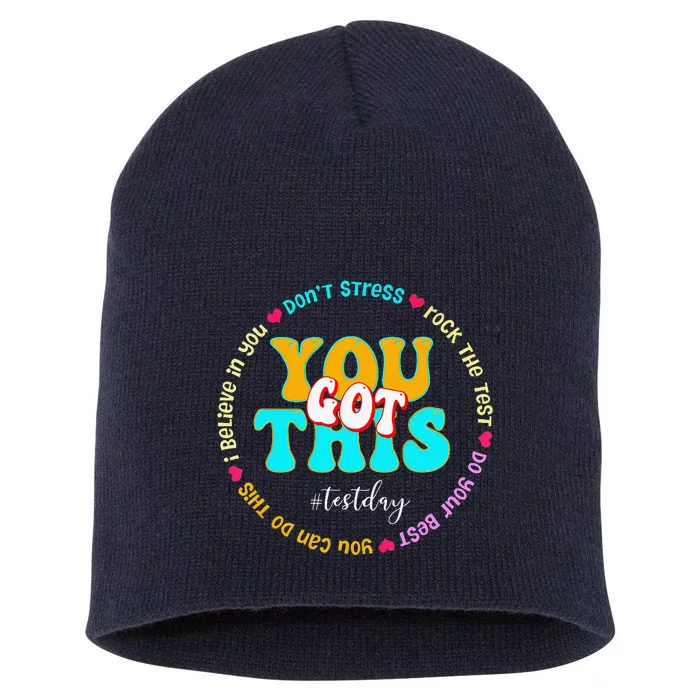 Test Day Rock The Test Teacher Testing Day You Got This Short Acrylic Beanie