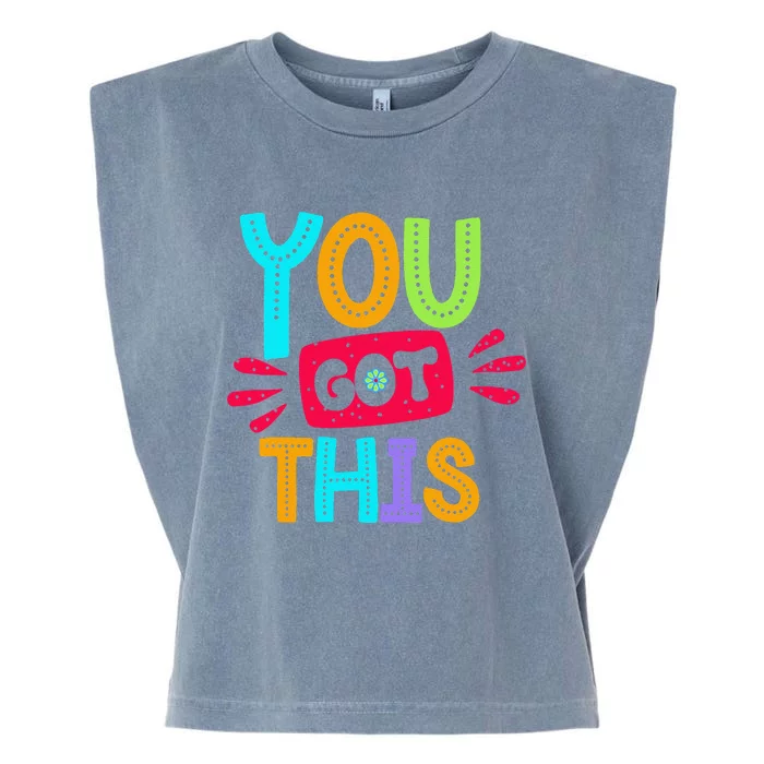 Test Day Rock The Test Teacher Testing Day You Got This Garment-Dyed Women's Muscle Tee