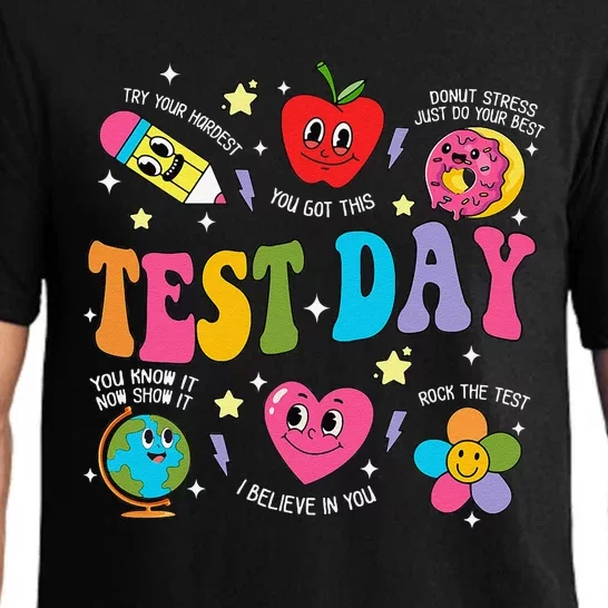 Test Day Rock The Test Testing Day Motivational Teacher Pajama Set