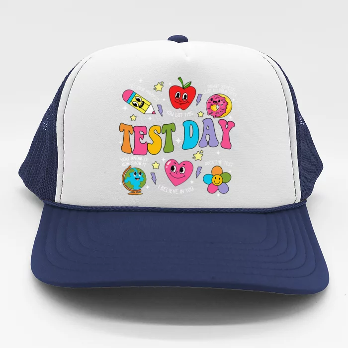 Test Day Rock The Test Testing Day Motivational Teacher Trucker Hat