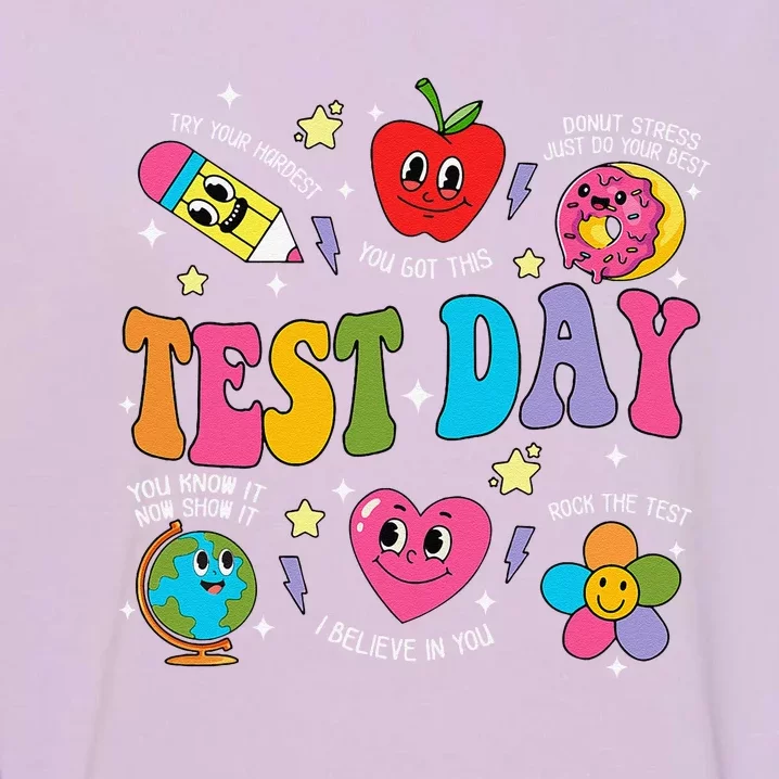 Test Day Rock The Test Testing Day Motivational Teacher Garment-Dyed Sweatshirt