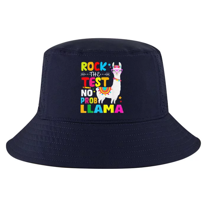 Testing Day Rock The Test Teaching No Prob Llama Teacher Cool Comfort Performance Bucket Hat