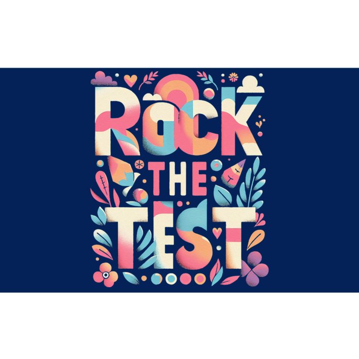 Testing Day Rock The Test Motivational Teacher Student Bumper Sticker