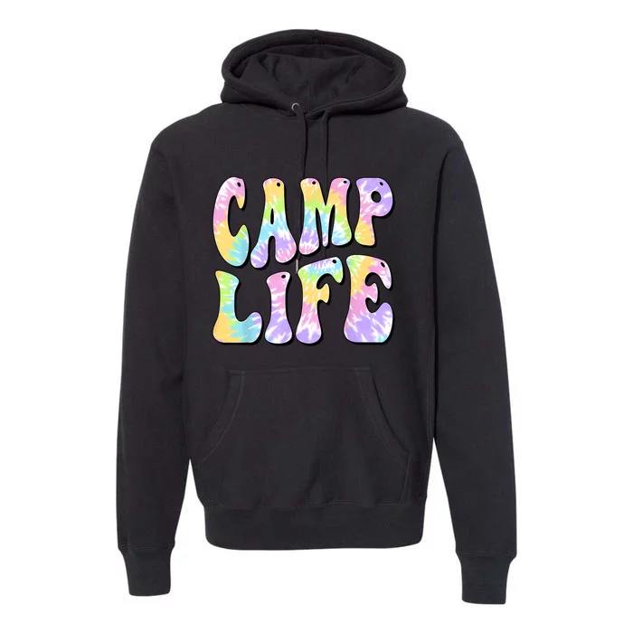 Tie Die Retro Camping Summer For Girl Summer Camp Life Gift Premium Hoodie