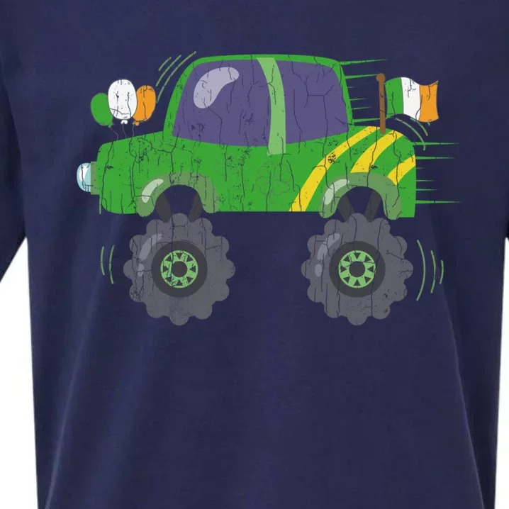 Truck Driver Racer Funny Saint Patricks Day Graphic Gift Sueded Cloud Jersey T-Shirt