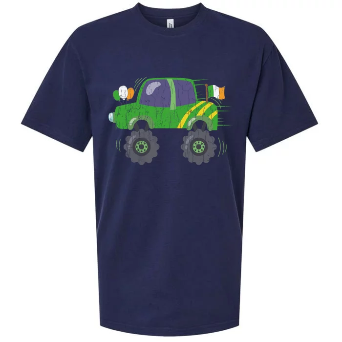 Truck Driver Racer Funny Saint Patricks Day Graphic Gift Sueded Cloud Jersey T-Shirt