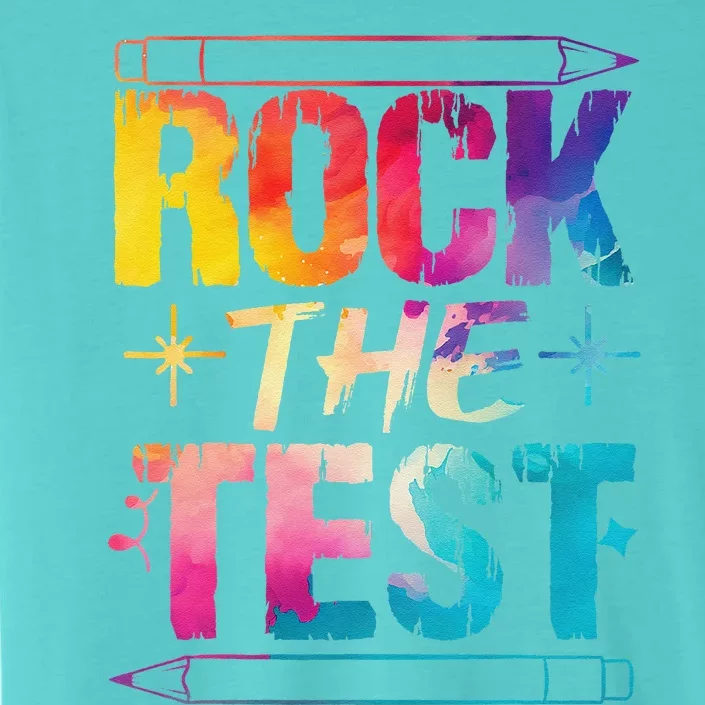 Tie Dye Rock The Test Happy Testing Day Teacher Appreciation ChromaSoft Performance T-Shirt