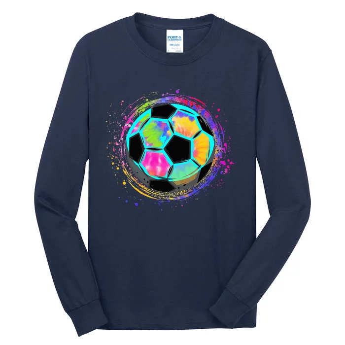 Tie Dye Soccer Ball for All Soccer Lovers Tall Long Sleeve T-Shirt