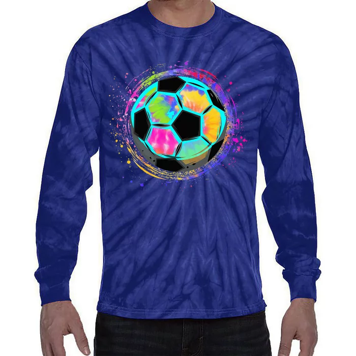 Tie Dye Soccer Ball for All Soccer Lovers Tie-Dye Long Sleeve Shirt