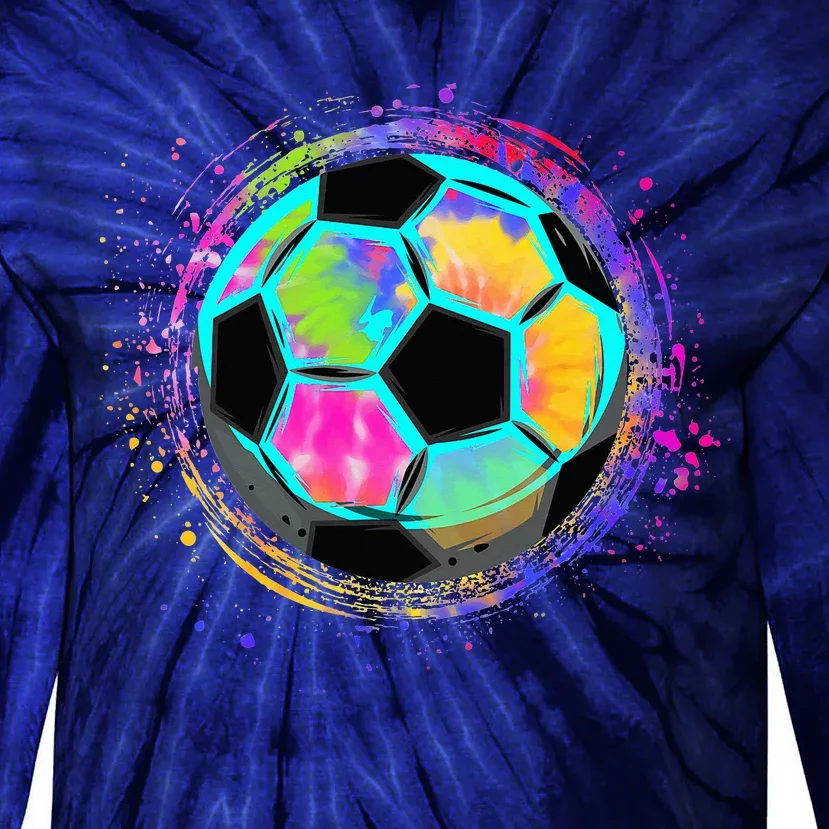 Tie Dye Soccer Ball for All Soccer Lovers Tie-Dye Long Sleeve Shirt