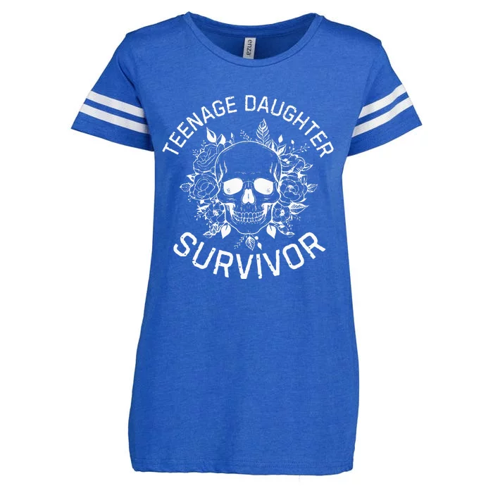 Teenage Daughter Survivor Mom & Dad Parenting Enza Ladies Jersey Football T-Shirt