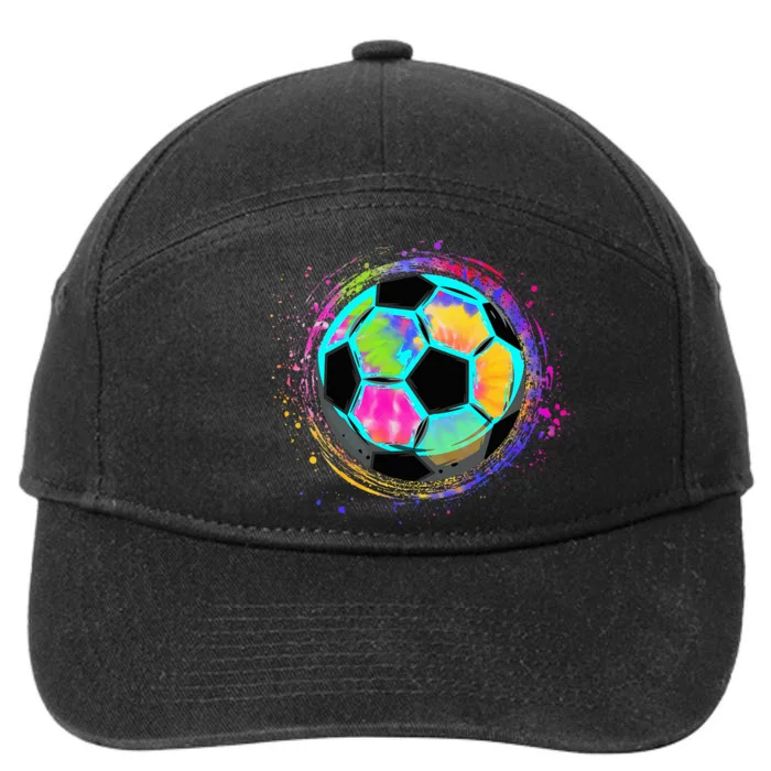 Tie Dye Soccer Ball For All Soccer Lovers 7-Panel Snapback Hat