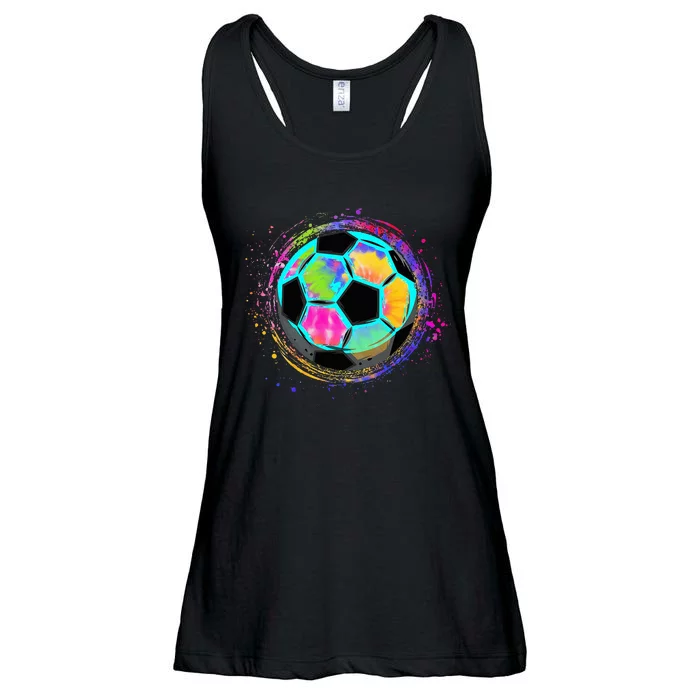 Tie Dye Soccer Ball For All Soccer Lovers Ladies Essential Flowy Tank