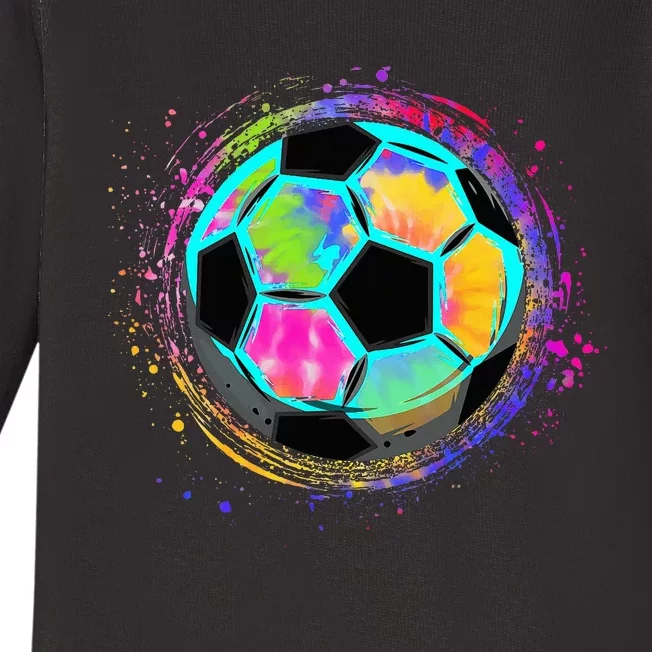 Tie Dye Soccer Ball For All Soccer Lovers Baby Long Sleeve Bodysuit