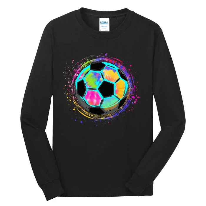 Tie Dye Soccer Ball For All Soccer Lovers Tall Long Sleeve T-Shirt