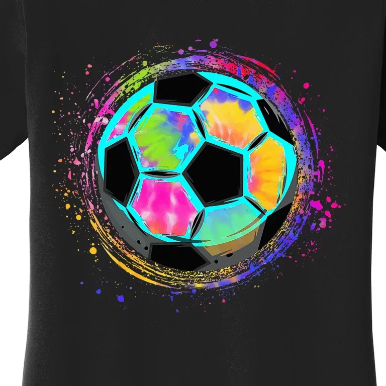 Tie Dye Soccer Ball For All Soccer Lovers Women's T-Shirt