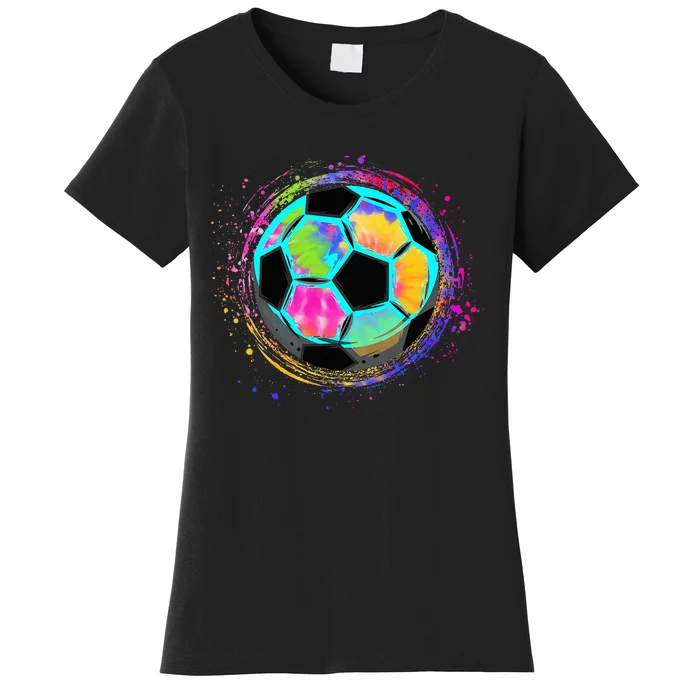 Tie Dye Soccer Ball For All Soccer Lovers Women's T-Shirt