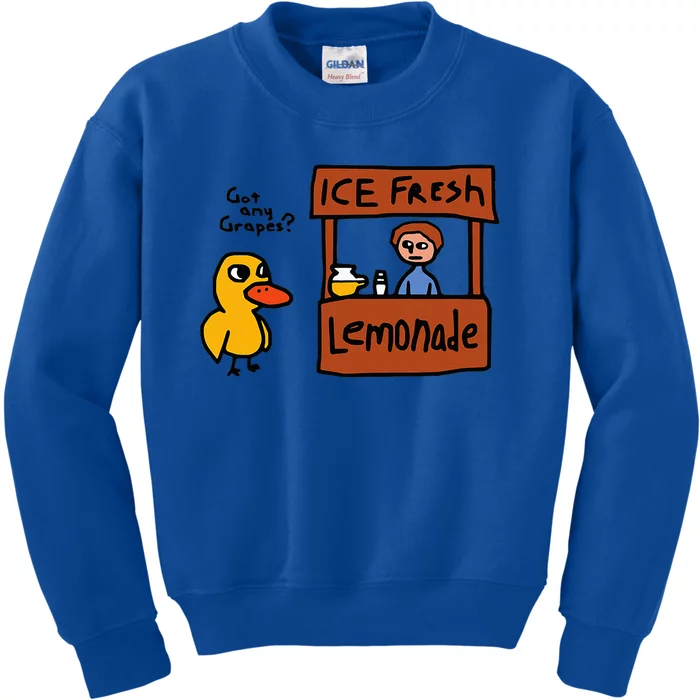 The Duck Song Got Any Grapes Funny Meme Kids Sweatshirt