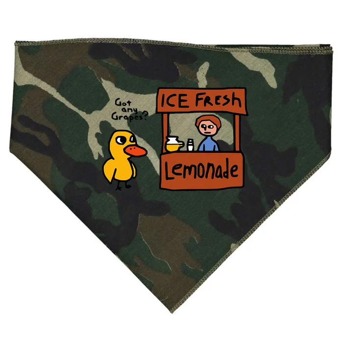 The Duck Song Got Any Grapes Funny Meme USA-Made Doggie Bandana