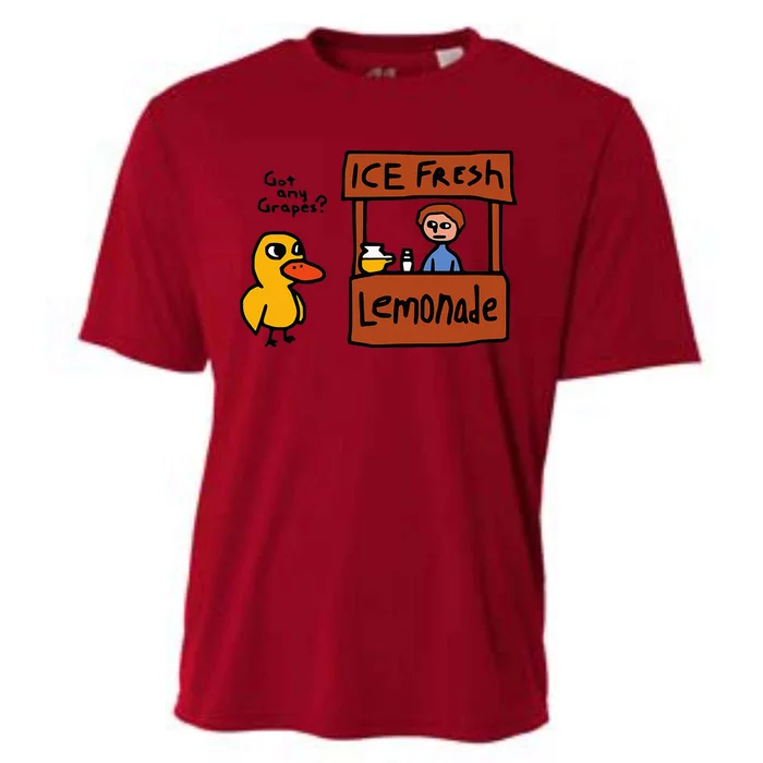 The Duck Song Got Any Grapes Funny Meme Cooling Performance Crew T-Shirt