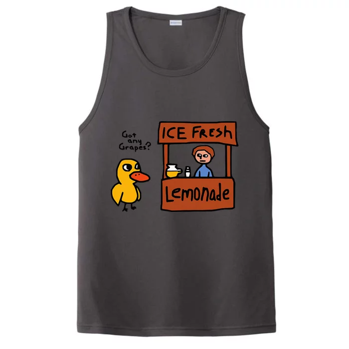 The Duck Song Got Any Grapes Funny Meme Performance Tank